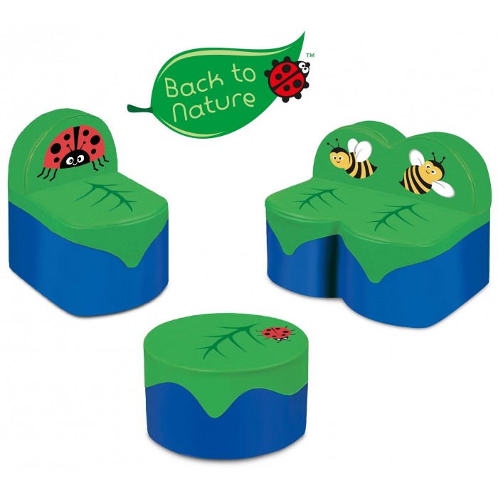 Set Mobilier Canapea 2 locuri + Fotoliu+ Masuta Soft Touch - Inapoi la Naura - Back To Nature 